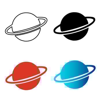 Abstract Planet Space Silhouette Illustration vector