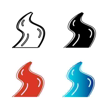 Abstract River Silhouette Illustration vector