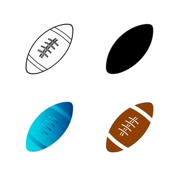 Abstract Rugby Ball Silhouette Illustration vector