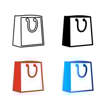 Abstract Shopping Bag Silhouette Illustration vector