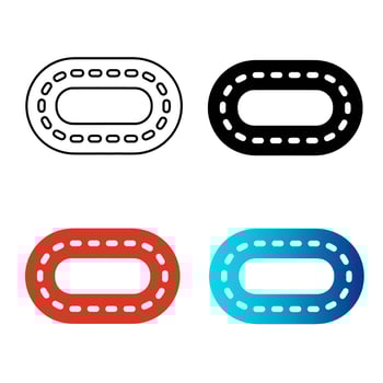 Abstract Stadium Track Silhouette Illustration vector