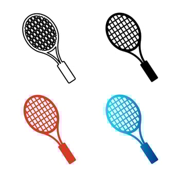 Abstract Tennis Racket Silhouette Illustration vector