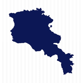 Flat Simple Armenia Vector Map