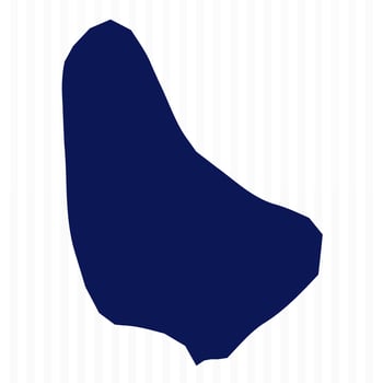 Flat Simple Barbados Vector Map