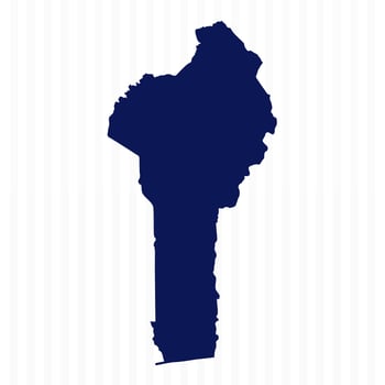 Flat Simple Benin Vector Map