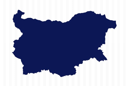 Flat Simple Bulgaria Vector Map