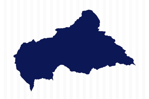 Flat Simple Central African Republic Vector Map