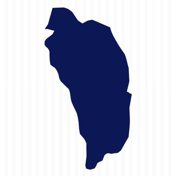 Flat Simple Dominica Vector Map
