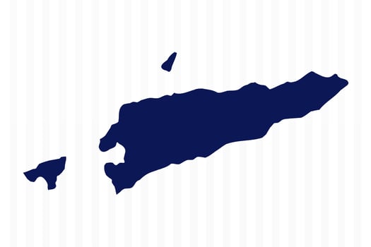 Flat Simple East Timor Vector Map