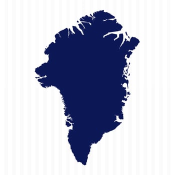 Flat Simple Greenland Vector Map