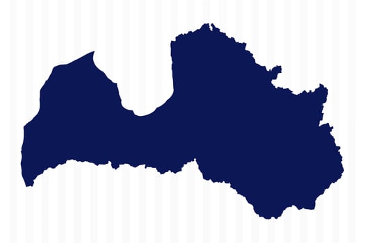 Flat Simple Latvia Vector Map