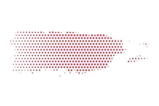 Vector Puerto Rico Dotted Map Illustration