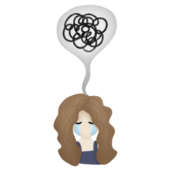 The concept of mental health or disease. Illness, phobia, disability, or psychiatric issue. png