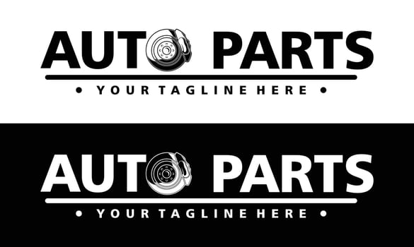car logo, garage, service, parts. auto parts auto repair logo illustration vector