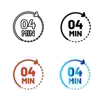 Abstract 4 Minutes Silhouette Illustration vector