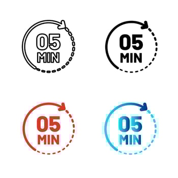 Abstract 5 Minutes Silhouette Illustration vector