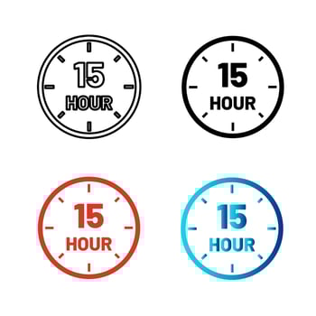 Abstract 15 Hour Silhouette Illustration vector