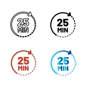 Abstract 25 Minutes Silhouette Illustration vector