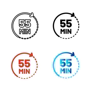 Abstract 55 Minutes Silhouette Illustration vector