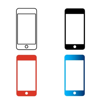 Abstract Cell Phone Silhouette Illustration vector