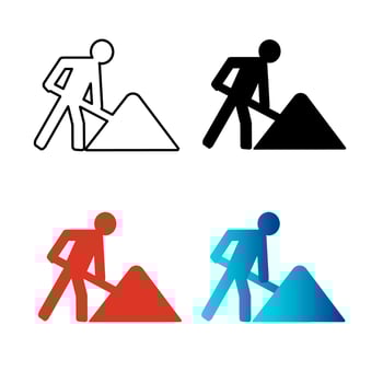 Abstract Construction Silhouette Illustration vector