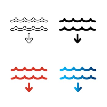 Abstract Deep Water Silhouette Illustration vector