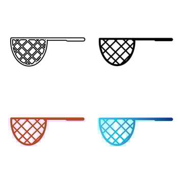 Abstract Fishing Net Silhouette Illustration vector
