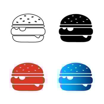 Abstract Hamburger Silhouette Illustration vector