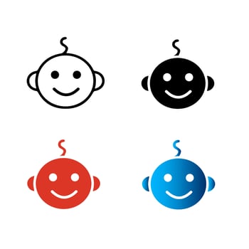 Abstract Kids Silhouette Illustration vector