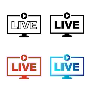 Abstract Live TV Silhouette Illustration vector