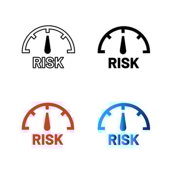 Abstract Medium Risk Silhouette Illustration vector