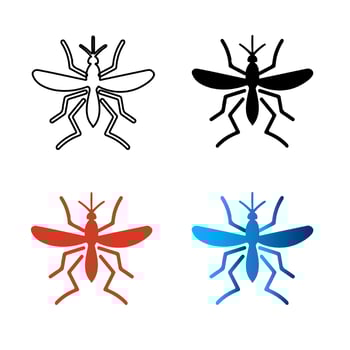 Abstract Mosquito Silhouette Illustration vector