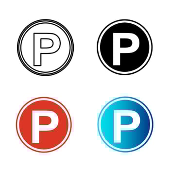 Abstract Parking Silhouette Illustration vector