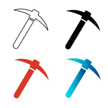 Abstract Pickaxe Silhouette Illustration vector