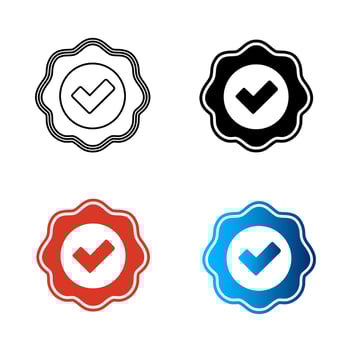 Abstract Quality Badge Silhouette Illustration vector