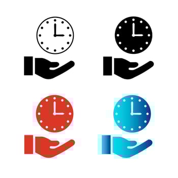 Abstract Time Management Silhouette Illustration vector