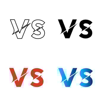 Abstract Versus VS Silhouette Illustration vector