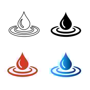 Abstract Water Silhouette Illustration vector