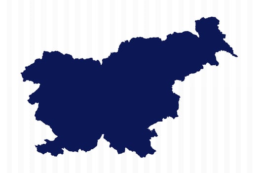 Flat Simple Slovenia Vector Map