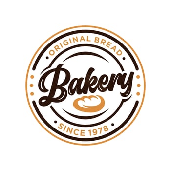 Vector vintage bakery logo concept