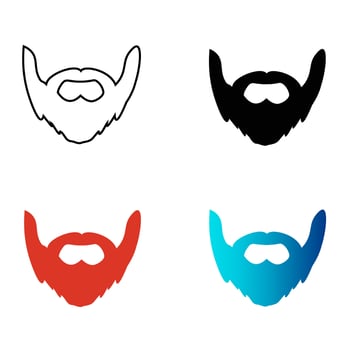 Abstract Beard Silhouette Illustration vector