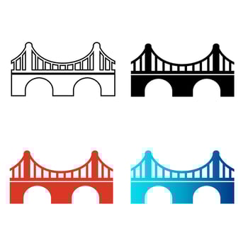 Abstract Bridge Silhouette Illustration vector