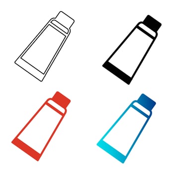Abstract Cream Tube Silhouette Illustration vector