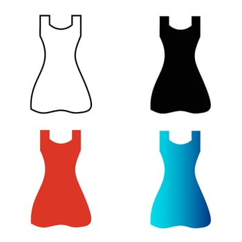 Abstract Dress Silhouette Illustration vector