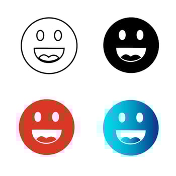Abstract Laugh Emotion Silhouette Illustration vector