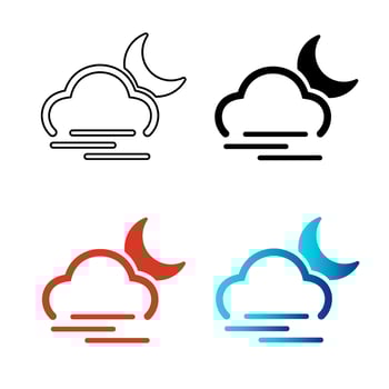 Abstract Night Fog Fog Silhouette Illustration vector
