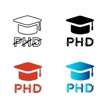 Abstract PHD Silhouette Illustration vector
