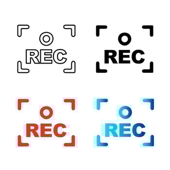 Abstract Screen Recorder Silhouette Illustration vector