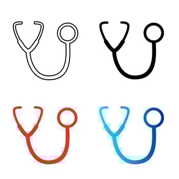 Abstract Stethoscope Silhouette Illustration vector