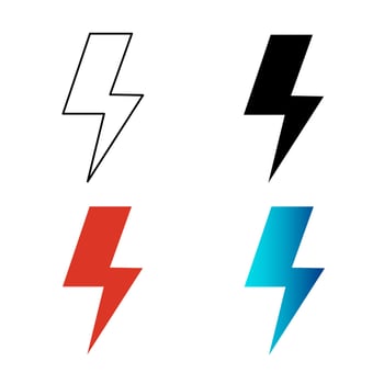 Abstract Thunder Silhouette Illustration vector